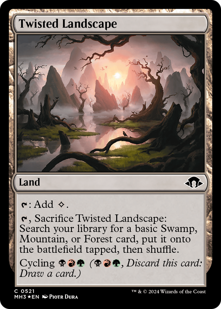 Twisted Landscape (Ripple Foil) (MH3-521) - Modern Horizons 3 Foil-1