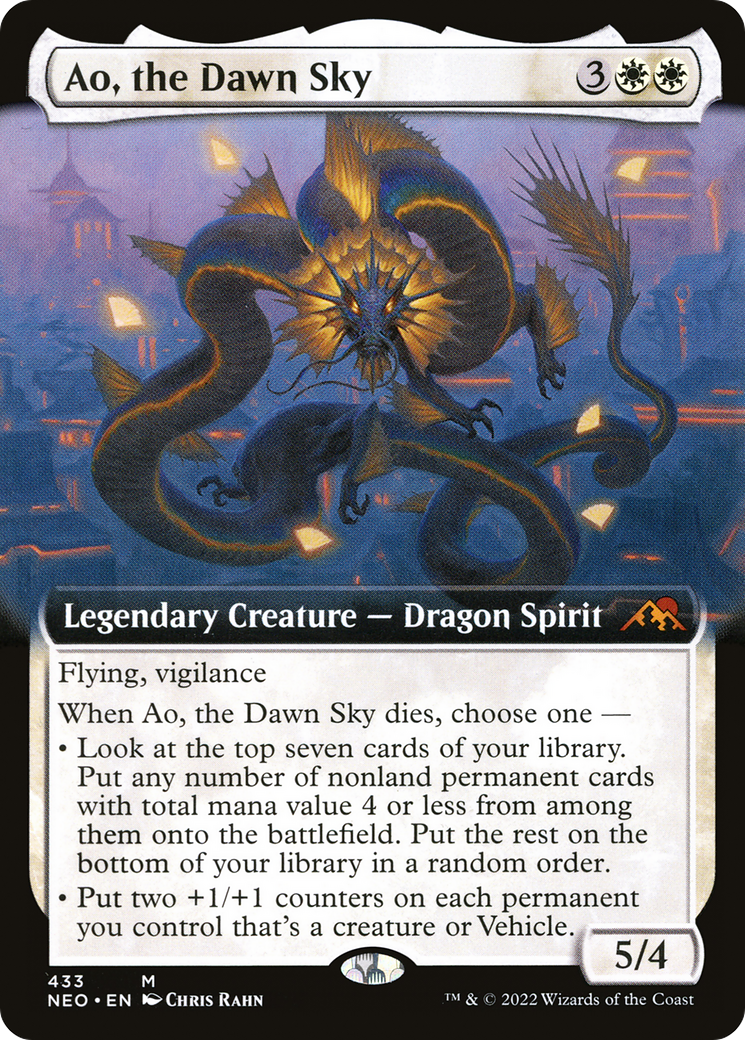 Ao, the Dawn Sky (Extended Art) [Kamigawa: Neon Dynasty]-1