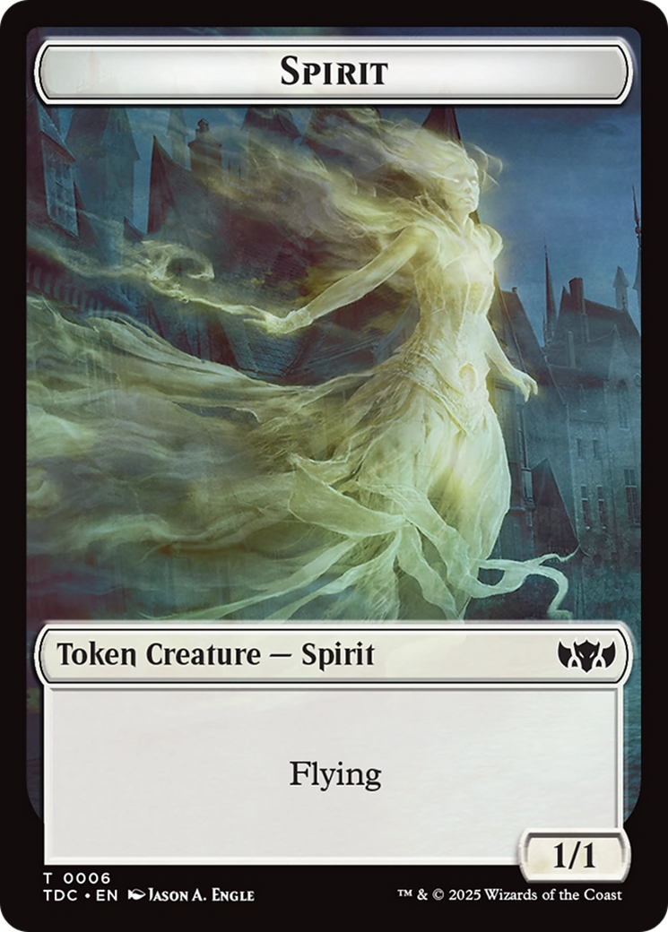 Angel // Spirit Double-Sided Token [Tarkir: Dragonstorm Commander Tokens]-2