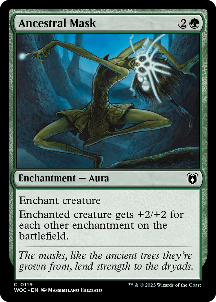 Ancestral Mask [Wilds of Eldraine Commander]-1