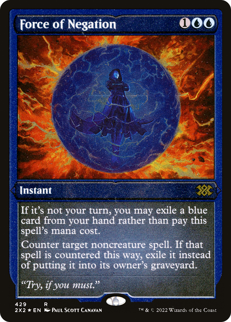 Force of Negation (Foil Etched) [Double Masters 2022]-1