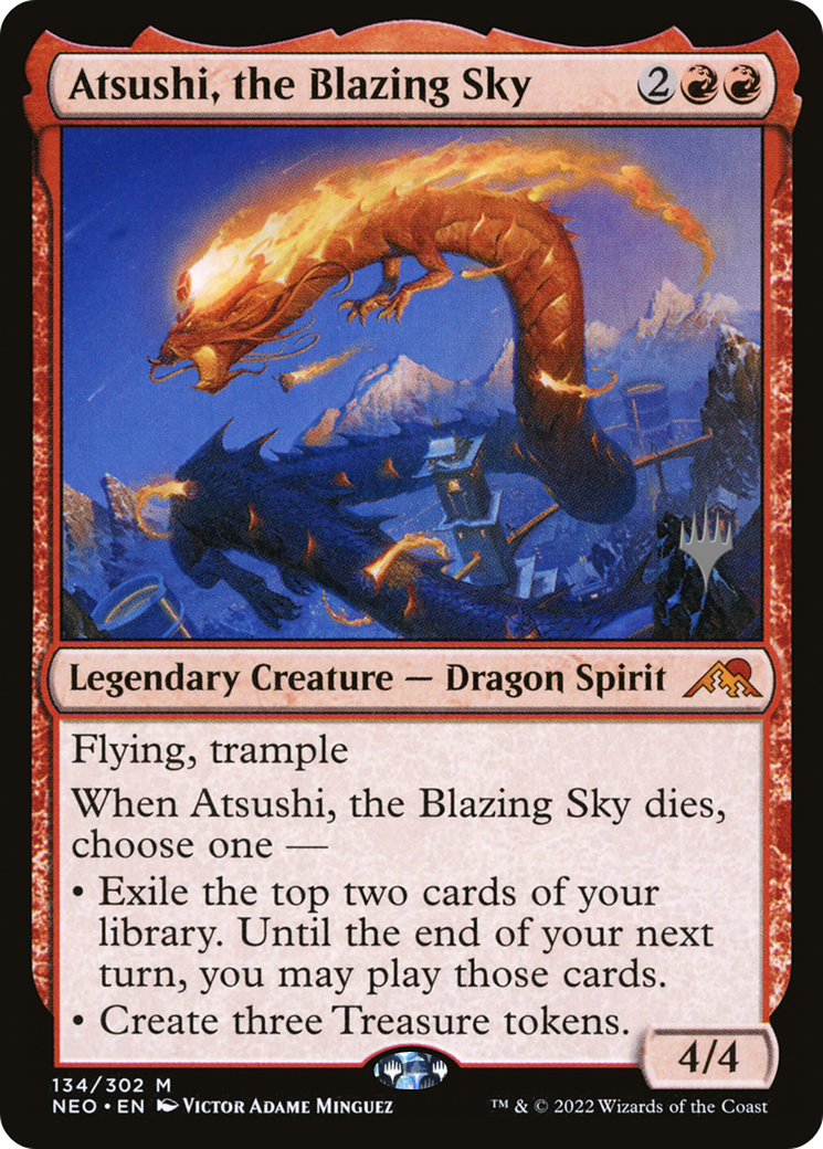 Atsushi, the Blazing Sky (Promo Pack) [Kamigawa: Neon Dynasty Promos]-1