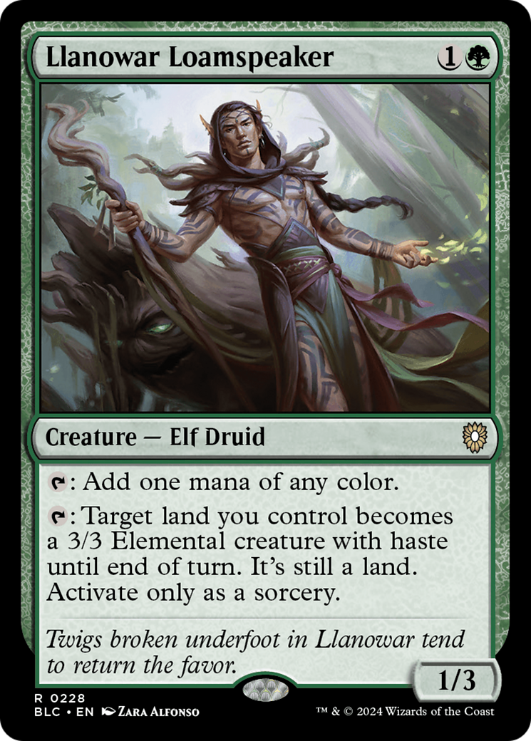 Llanowar Loamspeaker [Bloomburrow Commander]-1