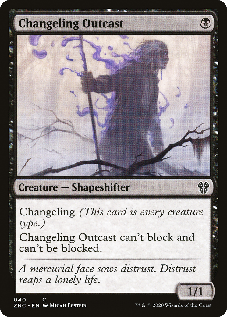 Changeling Outcast [Zendikar Rising Commander]-1