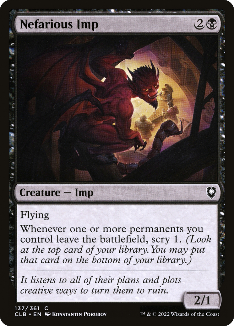 Nefarious Imp [Commander Legends: Battle for Baldur's Gate]-1