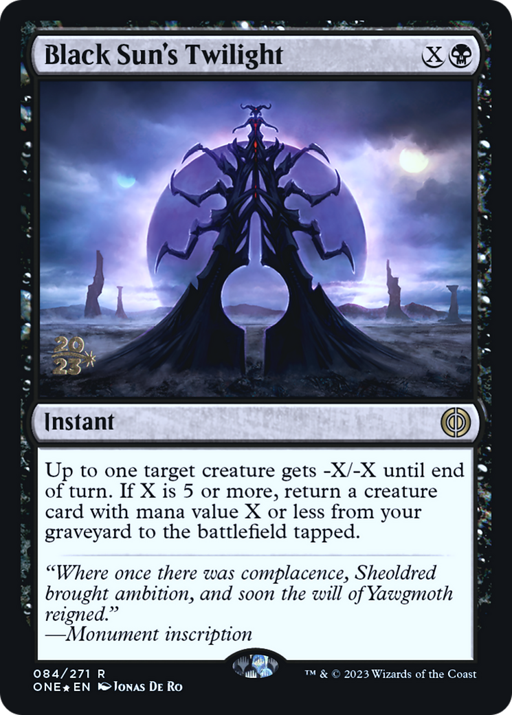 Black Sun's Twilight [Phyrexia: All Will Be One Prerelease Promos]-1
