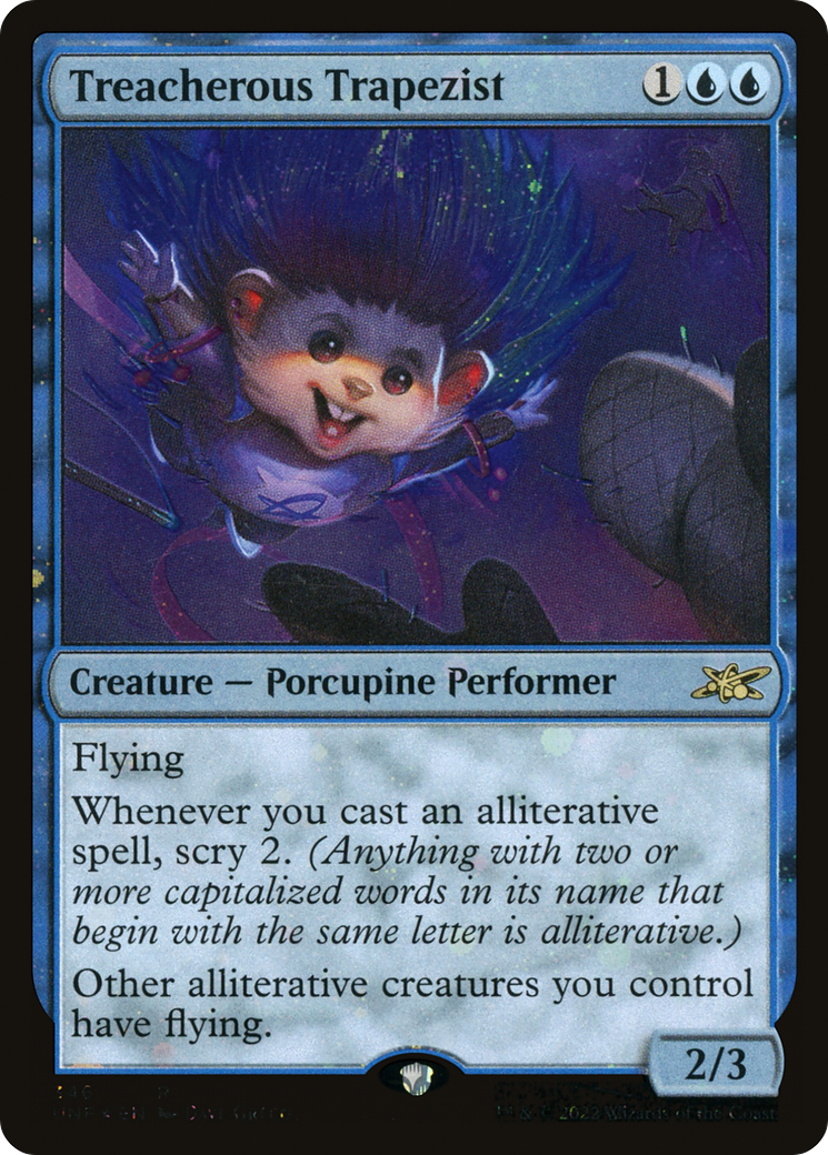 Treacherous Trapezist (Galaxy Foil) (UNF-346) - Unfinity Foil-1