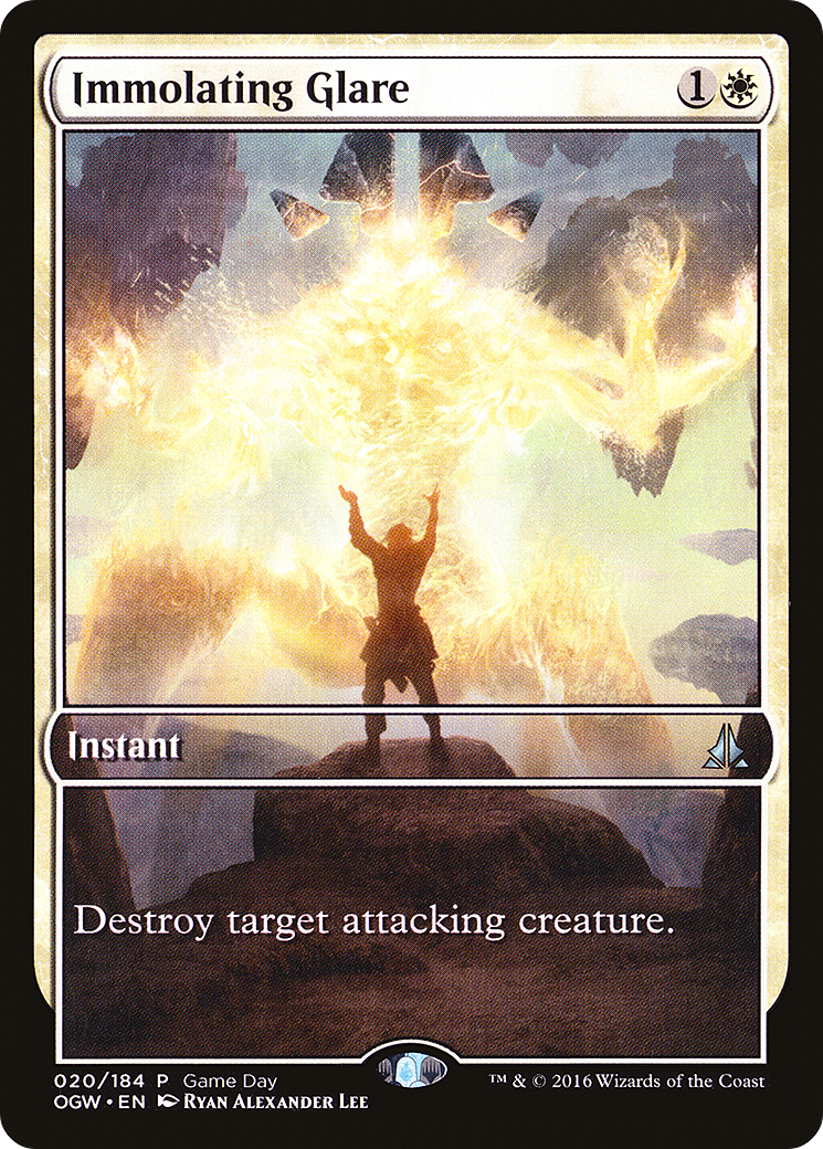 Immolating Glare (Game Day) (Extended Art) [Oath of the Gatewatch Promos]-1