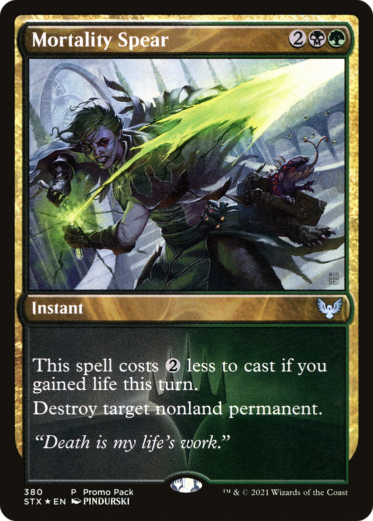 Mortality Spear (Promo Pack) [Strixhaven: School of Mages Promos]-1