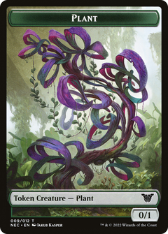Plant (TNEC-009) - Neon Dynasty Commander Tokens-1