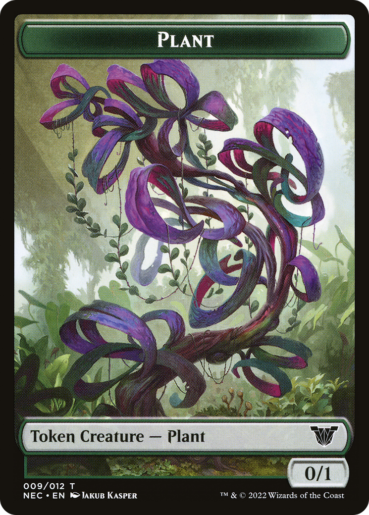 Plant (TNEC-009) - Neon Dynasty Commander Tokens-1