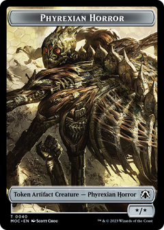 Phyrexian Golem // Phyrexian Horror Double-Sided Token [March of the Machine Commander Tokens]-2