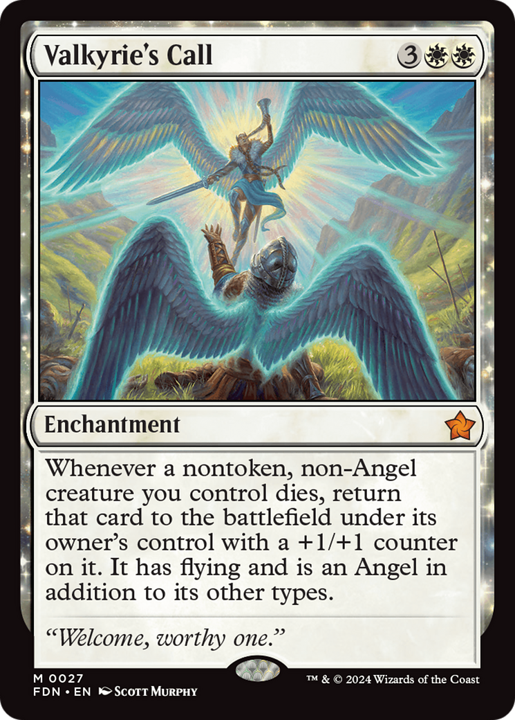Valkyrie's Call (FDN-027) - Foundations: (enchantment) Foil-1