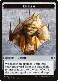 Daretti, Scrap Savant Emblem // Thopter Double-Sided Token [Commander 2016 Tokens]-3