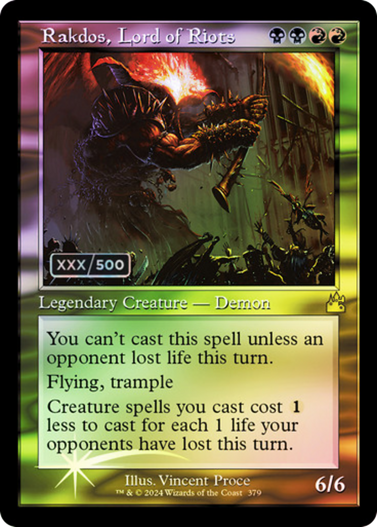 Rakdos, Lord of Riots (Retro) (Serialized) [Ravnica Remastered]-1