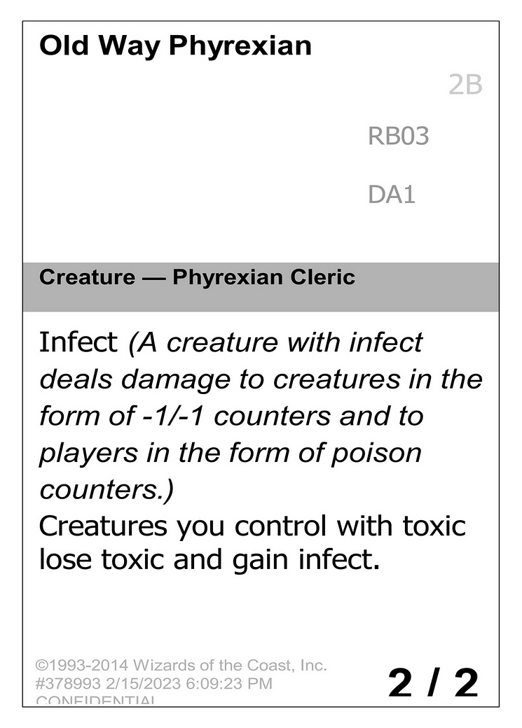Old Way Phyrexian (UNK-RB03D) - Unknown Event-1