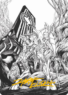 Lukka, Bound to Ruin Art Card (Gold-Stamped Signature) [Phyrexia: All Will Be One Art Series]-1