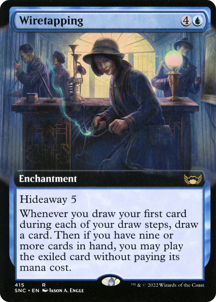 Wiretapping (Extended Art) (SNC-415) - Streets of New Capenna: (Extended Art) Foil-1