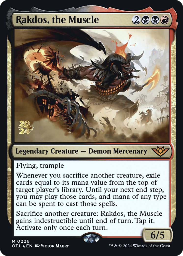 Rakdos, the Muscle [Outlaws of Thunder Junction Prerelease Promos]-1