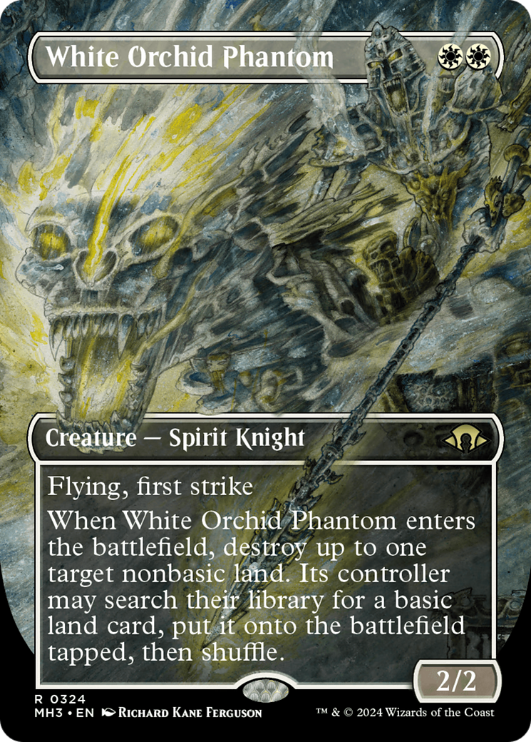 White Orchid Phantom (Borderless) (MH3-324) - Modern Horizons 3 (Borderless) Foil-1