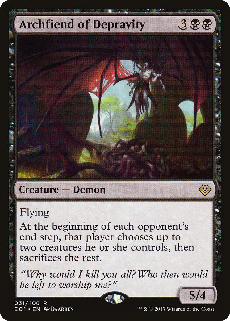 Archfiend of Depravity [Archenemy: Nicol Bolas]-1