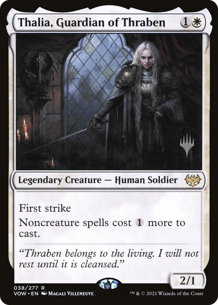 Thalia, Guardian of Thraben (Promo Pack) [Innistrad: Crimson Vow Promos]-1