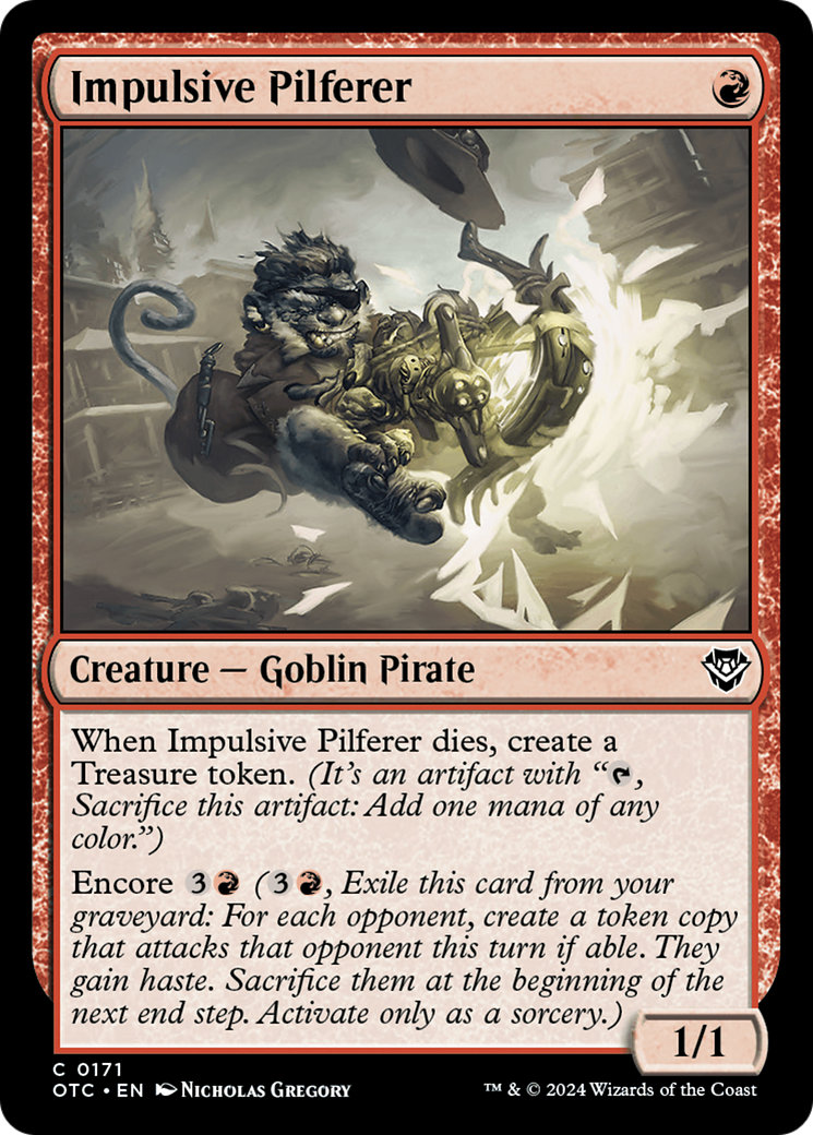 Impulsive Pilferer [Outlaws of Thunder Junction Commander]-1