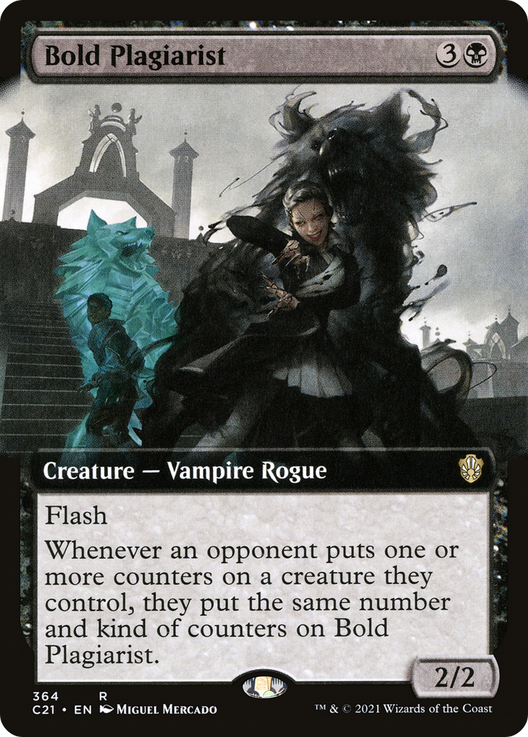 Bold Plagiarist (Extended Art) [Commander 2021]-1
