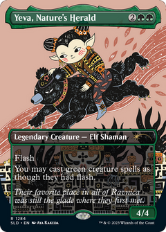 Yeva, Nature's Herald (Borderless) [Secret Lair Drop Series]-1