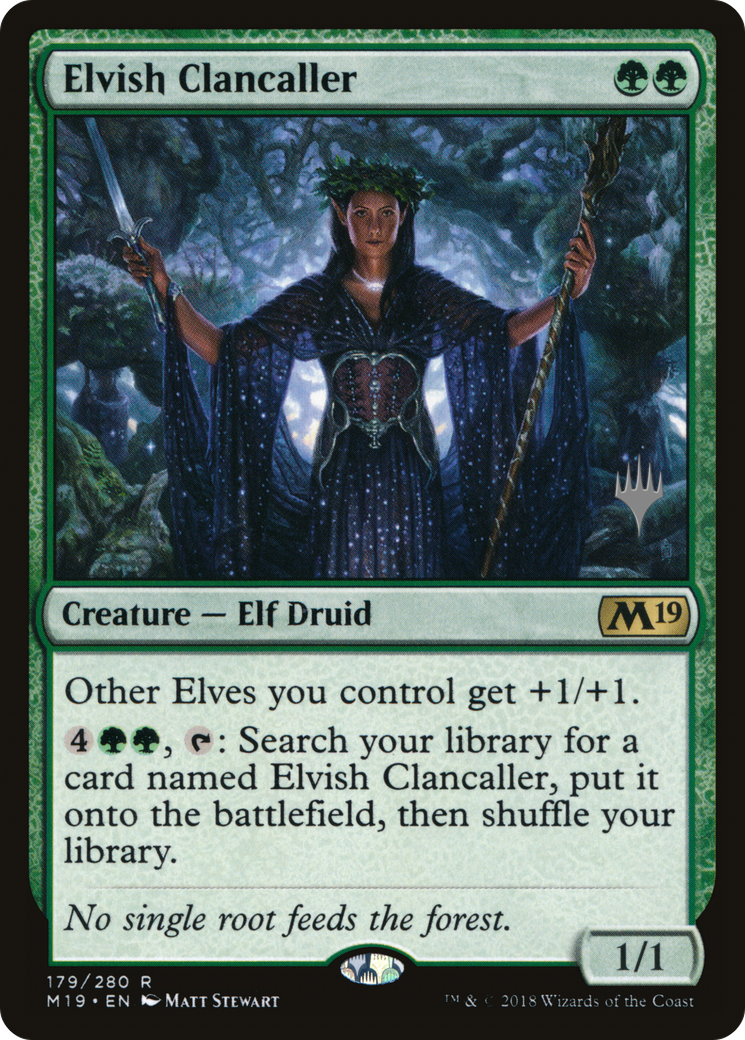 Elvish Clancaller (Promo Pack) [Core Set 2019 Promos]-1
