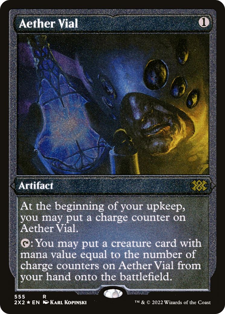 Aether Vial (Foil Etched) [Double Masters 2022]-1