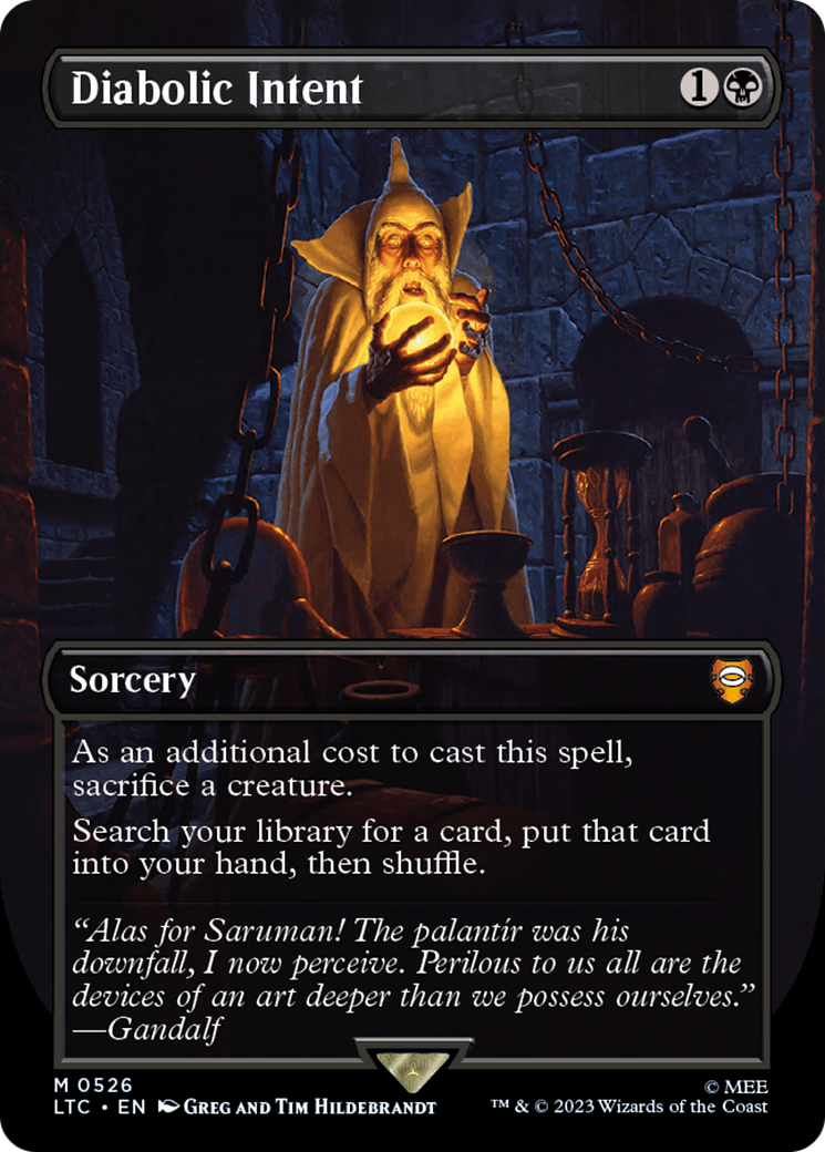 Diabolic Intent (Borderless) [The Lord of the Rings: Tales of Middle-Earth Commander]-1