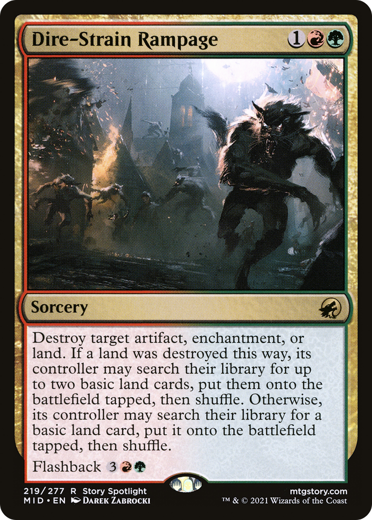 Dire-Strain Rampage [Innistrad: Midnight Hunt]-1