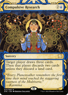 Compulsive Research (STA-014) - Strixhaven Mystical Archive: (Showcase) (Borderless) Etched Foil-1