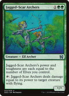 Jagged-Scar Archers [Duel Decks: Elves vs. Inventors]-1
