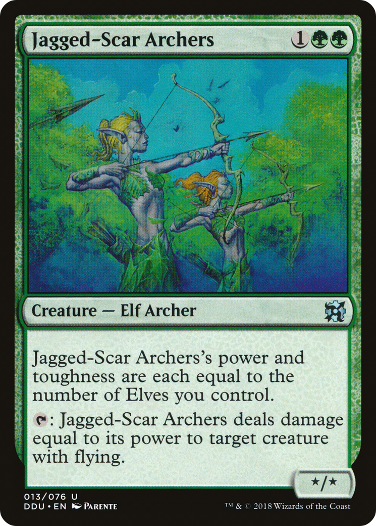 Jagged-Scar Archers [Duel Decks: Elves vs. Inventors]-1