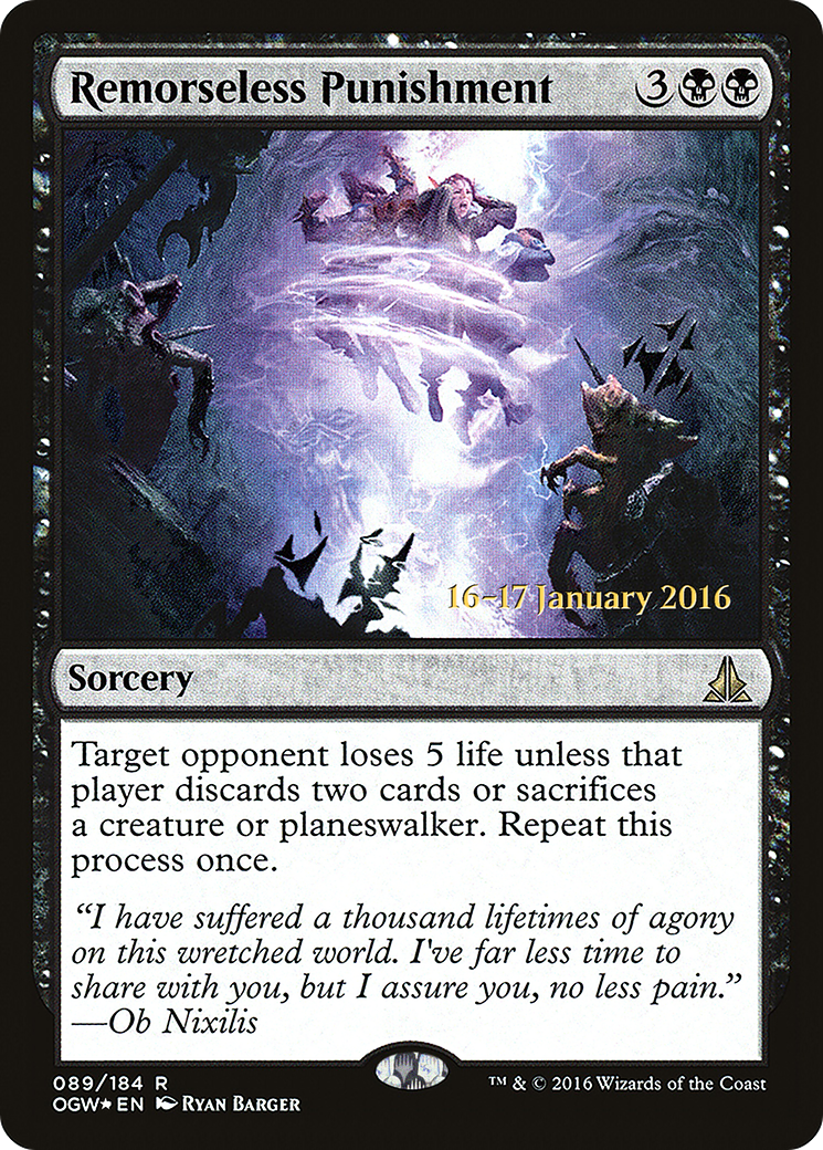Remorseless Punishment [Oath of the Gatewatch Prerelease Promos]-1