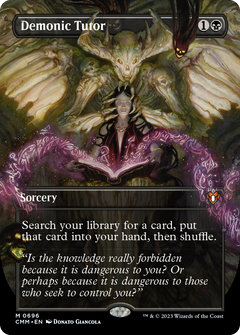 Demonic Tutor (Borderless Alternate Art) [Commander Masters]-1