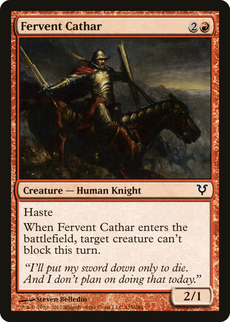 Fervent Cathar [Avacyn Restored]-1