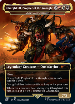 Ghazghkull, Prophet of the Waaagh! - Zurgo Helmsmasher (Borderless) [Secret Lair Drop Series]-1