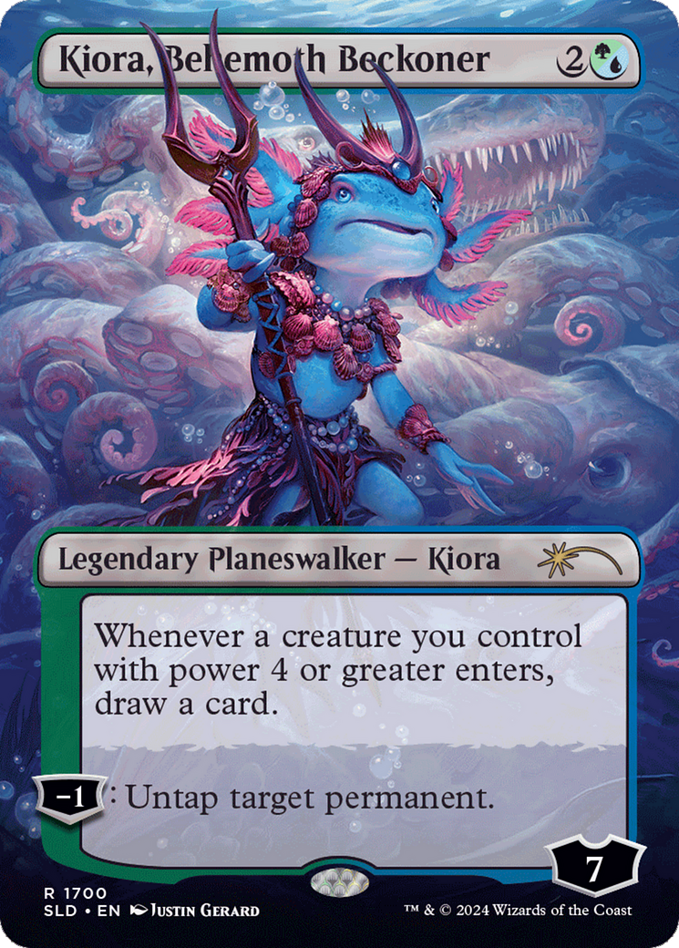 Kiora, Behemoth Beckoner (SLD-1700) - Secret Lair Drop (Borderless) Foil-1