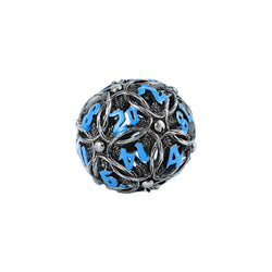 LPG Dice RPG Set Hollow Vines - Stainless and Blue