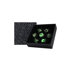 LPG Dice RPG Set Inscripted Dragon Green-1