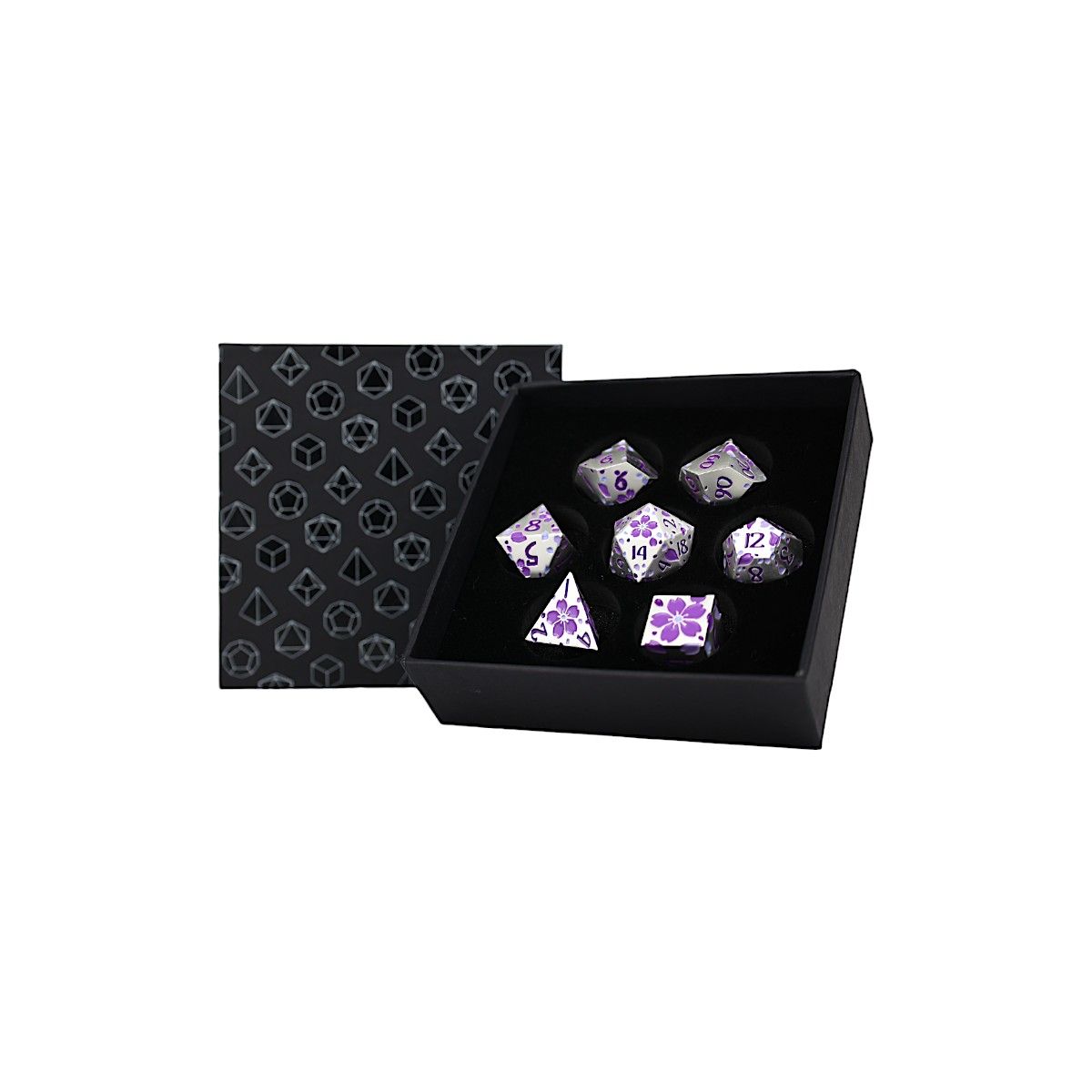 LPG Dice RPG Set Inscripted Sakura Purple-1