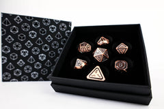 LPG Dice Set - Metal RPG  Concentric Black/Brass-1