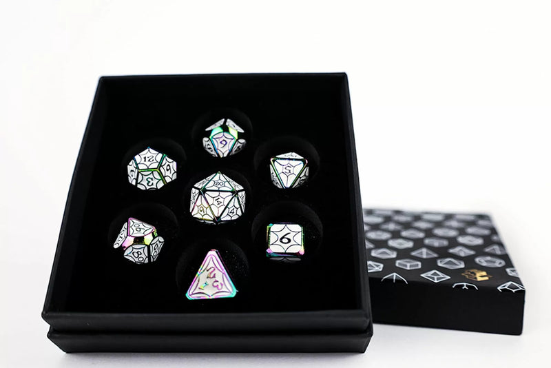 LPG Dice Set - Metal RPG Leadlight Dazzle Bright-1