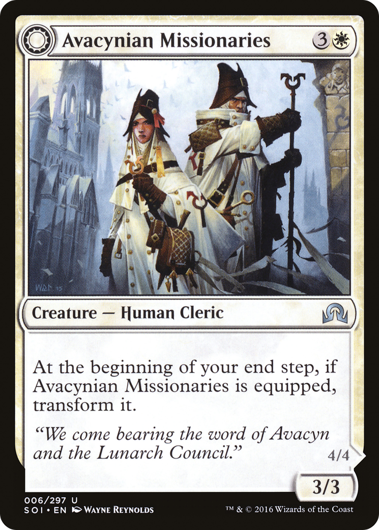 Avacynian Missionaries // Lunarch Inquisitors [Shadows over Innistrad]-4