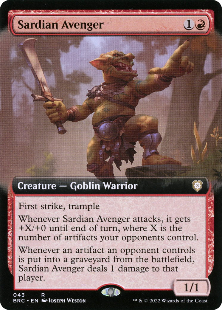 Sardian Avenger (Extended Art) [The Brothers' War Commander]-1
