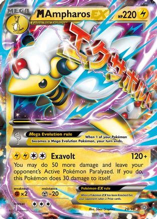 M Ampharos EX (28/98) [XY: Ancient Origins]-1