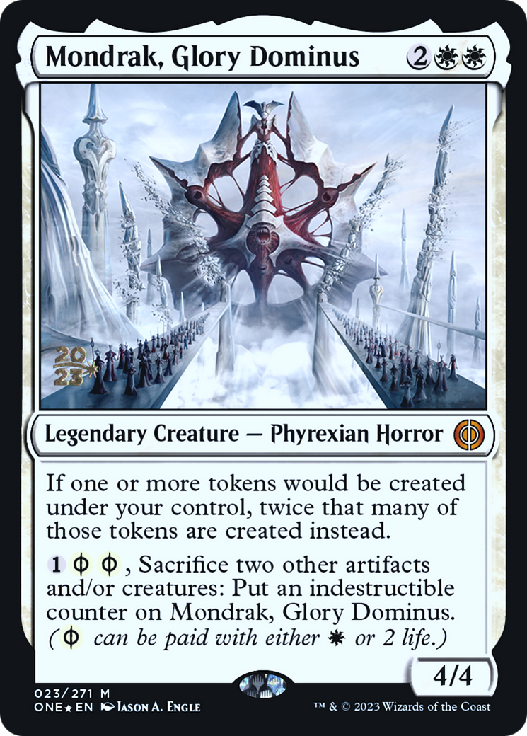 Mondrak, Glory Dominus [Phyrexia: All Will Be One Prerelease Promos]-1